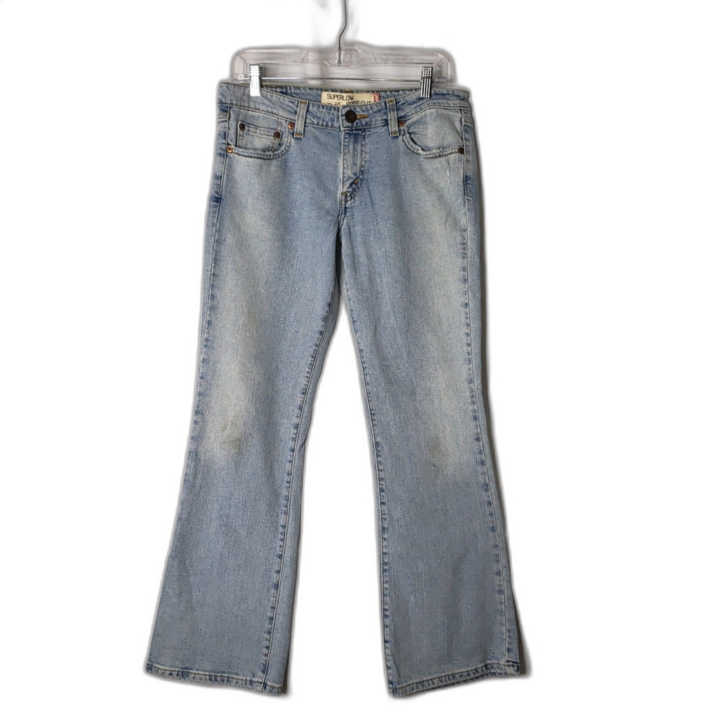 Vintage 90's LEVIS 518 Super Low Boot Cut Distressed Denim Jeans